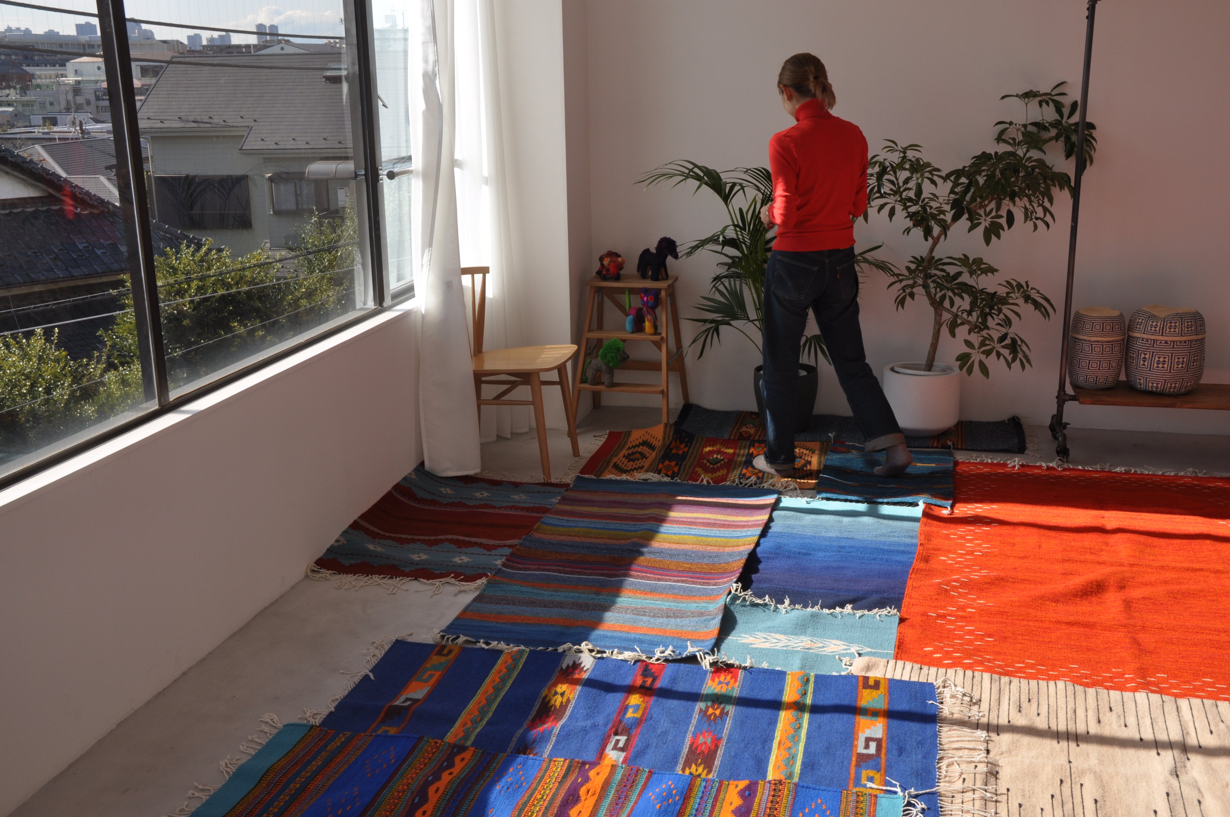 サポテックラグ　オアハカ　メキシコ　約100cm x 60cm オアハカで手織りされた、Mexican Rug｜fennica（フェニカ）｜BEAMS